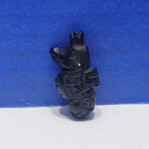 Vintage Miniature Black Onyx Seahorse for Grounding